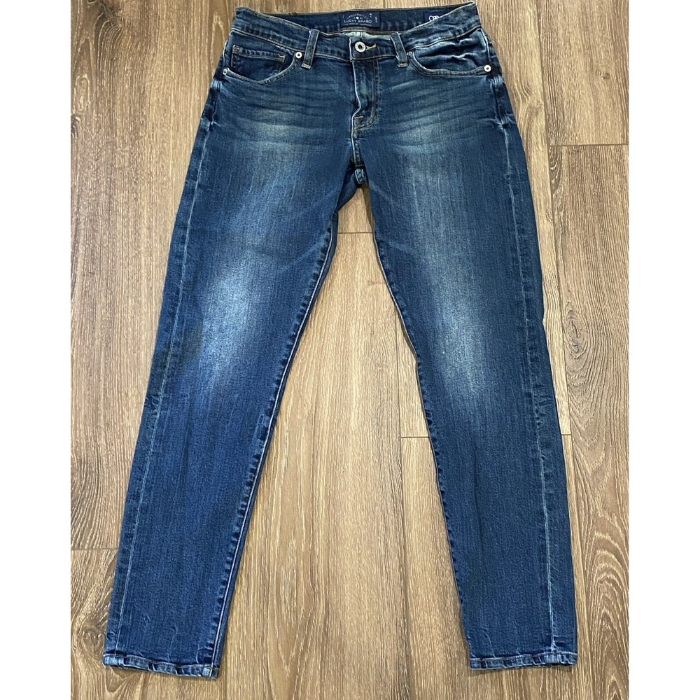 Lucky Brand Jeans Women's 2/26 Blue Denim Sienna Cigarette Orta Premium Ankle